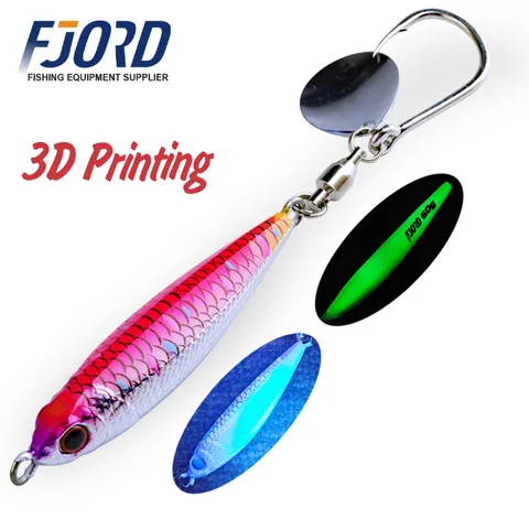 FJORD New Arrival UV Stock Jig Lure Metal Freshwater Fishing Lures 40g 60g for Tuna & Salmon in River
