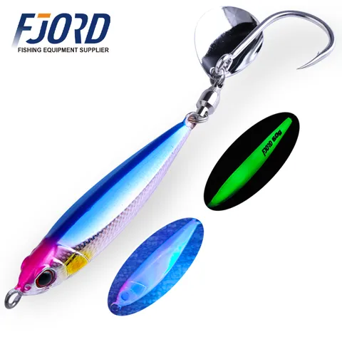 FJORD 2026 New Arrival UV Stock Jig Lure Metal Freshwater Fishing Lures 40g 60g for Tuna & Salmon in River