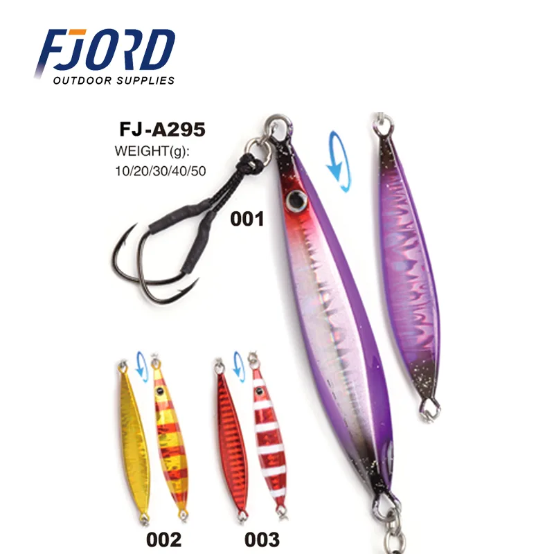FJORD Fishing Slow Jigging Lure 10g/20g/30g/40g/50g Metal Jig Head Lure 60gcustomize