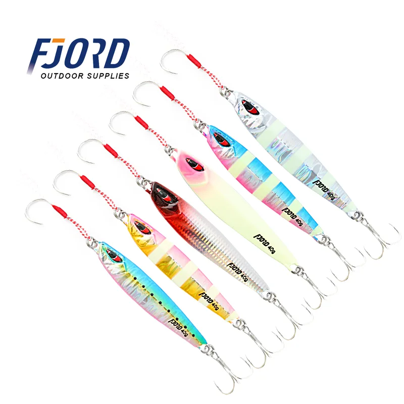 FJORD High Quality 7g 10g 20g 40g Metal Jig Lures Vertical Slow Fishing Saltwater Ocean Boat Hard Baits Carp Trout
