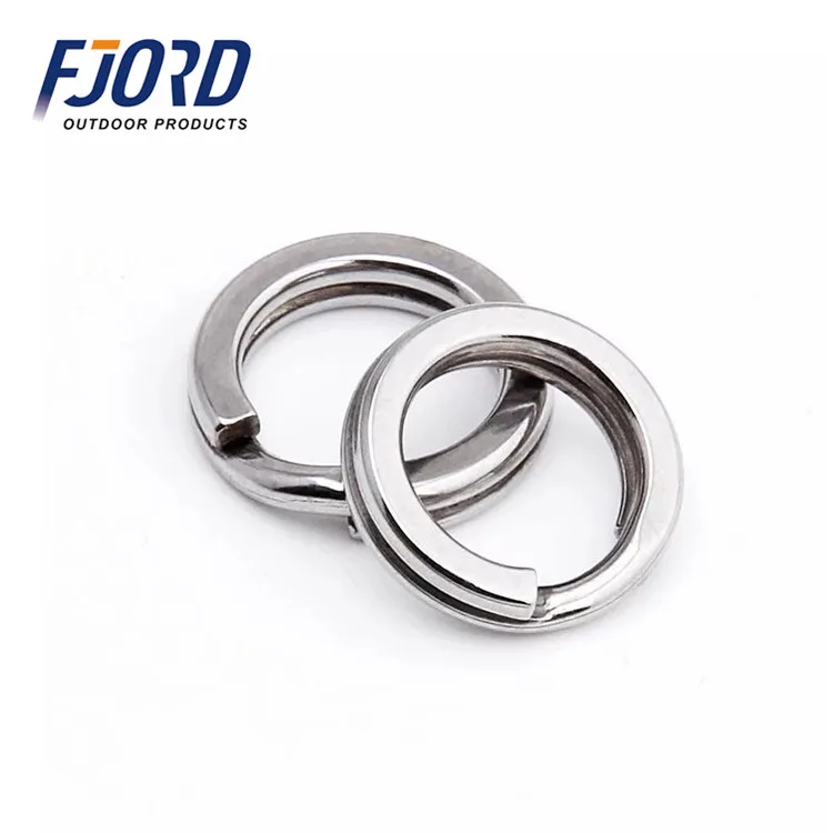 FJORD Stainless Steel Split Rings Corrosion Resistant Fishing Accessories Heavy Duty Connectors for Lures and Leaders