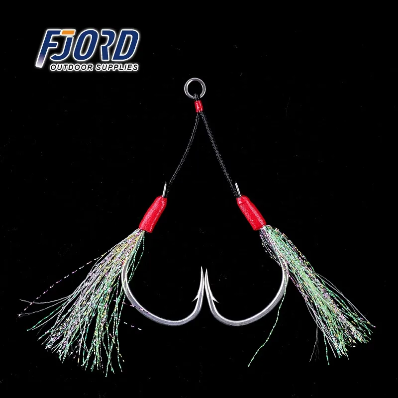 FJORD Deep Ocean Fishing Hook Catfish Hook  Double Hook Jigging Assist High Level 2pcs/bag