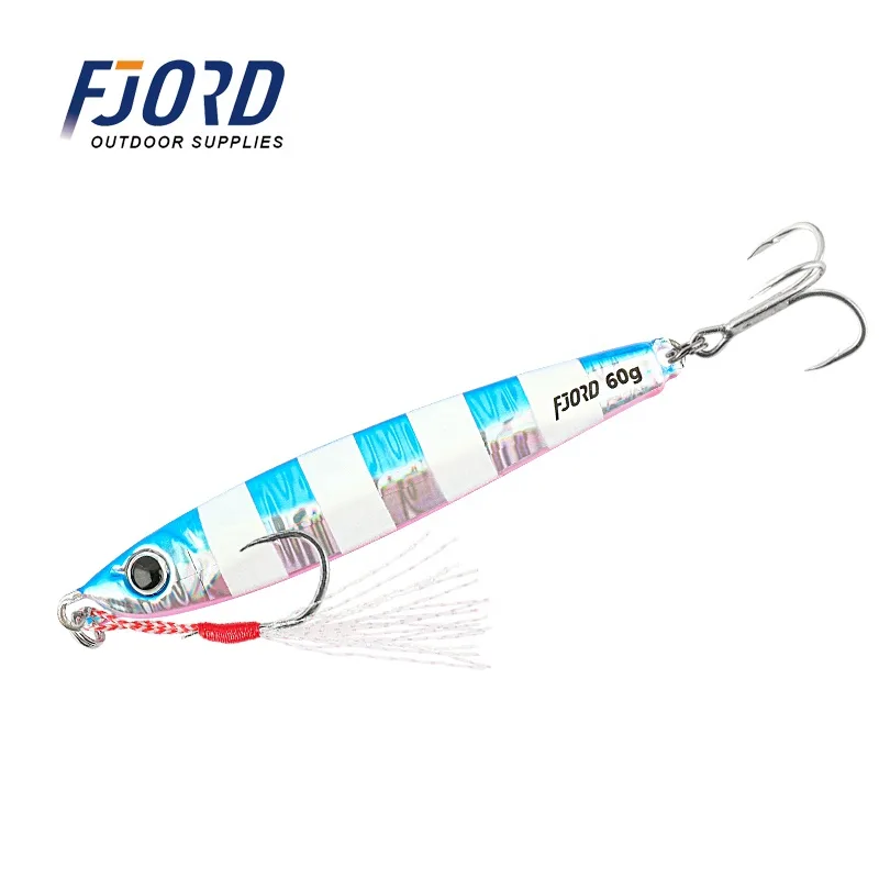 FJORD OEM Wholesale 20g 30g 40g 60g Metal Jig Good Quality Fishing Jigs and Lures for Deep Sea
