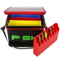 FJORD 6 Compartments Fishing Tackle Box Soft Lure Storage Bag Portable Gear Organizer for Freshwater Saltwater Angling - photo 2