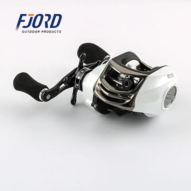 FJORD High Quality White 8+1BB 6.3:1 Metal Baitcasting Fishing Reel Stock Fishing Reel