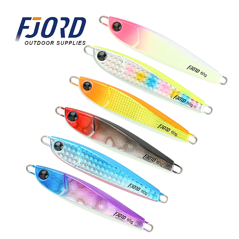 FJORD High Quality 30g 40g 60g Jigging Metal Fishing Lure Fishing Jig Lure Metal Jig Lure With Hooks