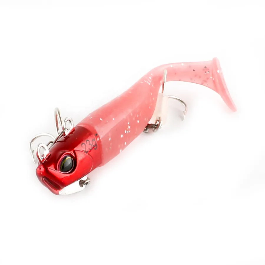 FJORD High Quality Lead Head Silicone  Soft Plastic Body Fishing Lure Metal Lure