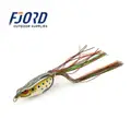 FJORD Black Color Customized Handmade Frog Fishing Lure with Silicone Skirt - photo 4