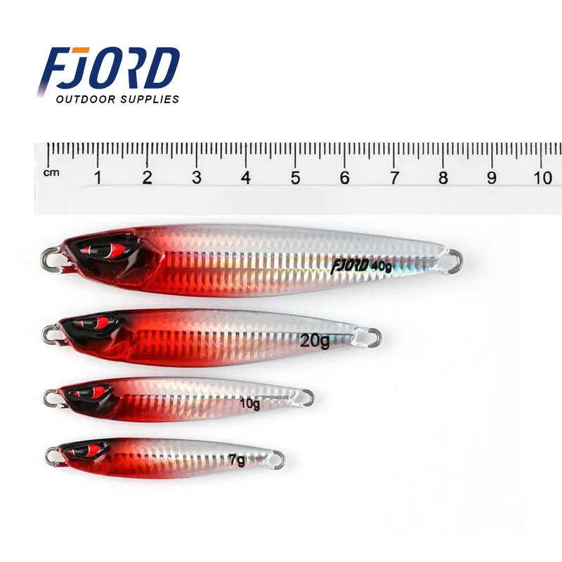 FJORD 7g/10g/20g/30g/40g/60g Metal Lead As Slow Micro Jig Lure Fishing Metal Lead Bait Jigging