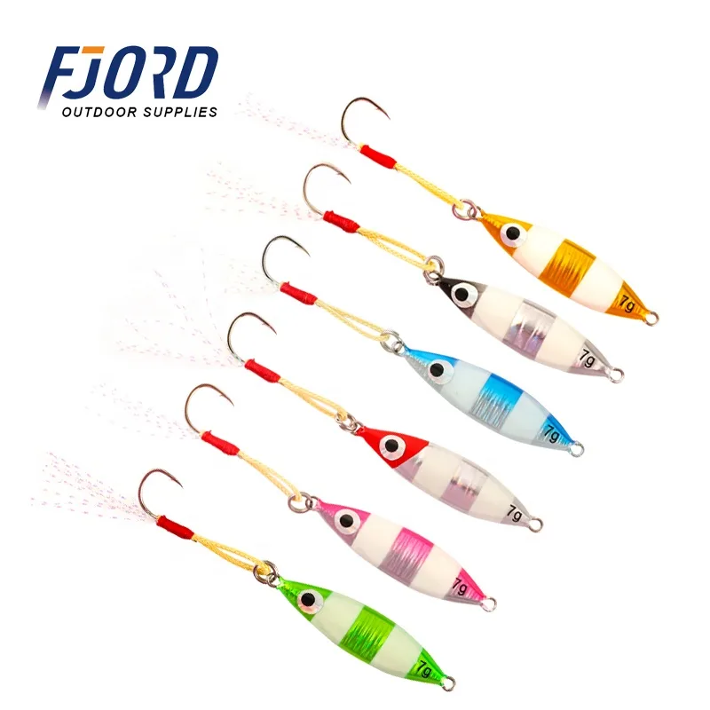 FJORD Oem 7g Small Jigging Lead Fish Fishing Lures Glowing in Dark Cast Jig Micro Jig