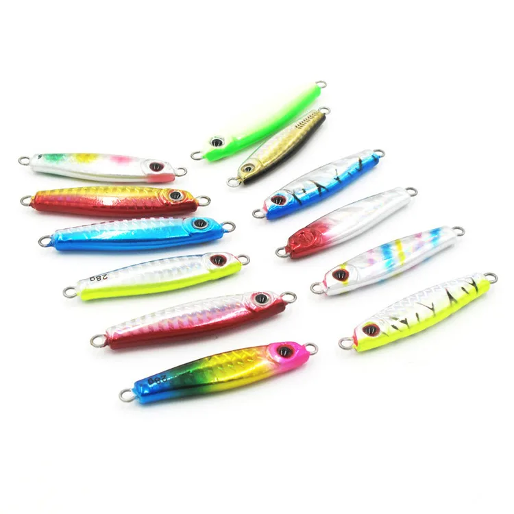 FJORD 7g 14g 21g 28g Cast Lead Jigging Sequins Lures Bait Micro Jig Bait Saltwater Metal Jig