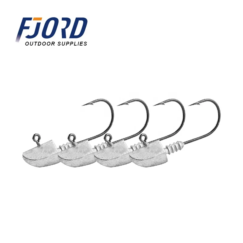 FJORD 2g 3g 5g 7g 10g 14g Lead Head Jig Hook Fishing Jig Hooks for