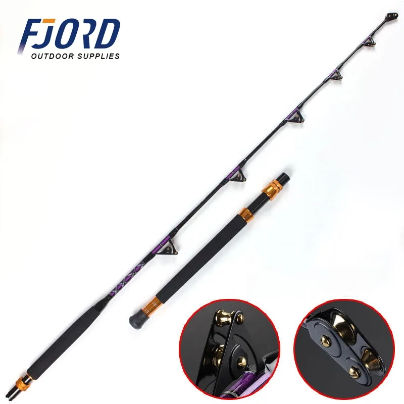 FJORD 1.8m Super Hard Trolling Rod 50kg Drag Power Jigging Boat Fishing Rod Saltwater Casting Pole