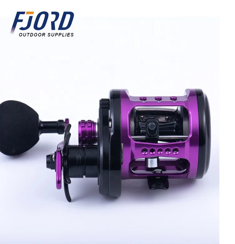 FJORD New Slow Jigging Reel 15kg Drag Power 8+1BB Drum Fishing Reels for Boat Fishing