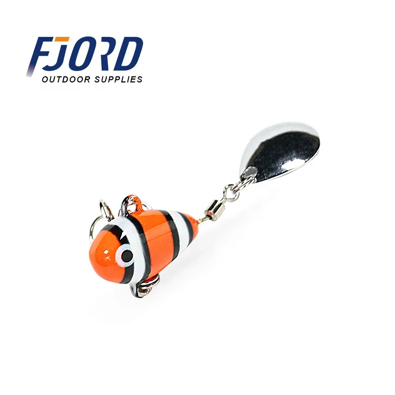 FJORD OEM Fishing VIB Lures 7.5g 10.5g 14g Wholesale Lure Lead Metal Vibe Lure Bead Spinner with Treble Hook