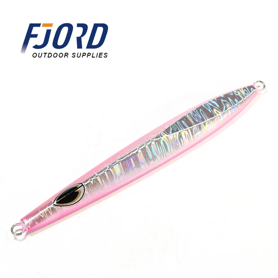 FJORD Customize 130g Jigging Lure Glow at Night Laser Coating Fast Fall Trolling Lure Fishing Metal Jig