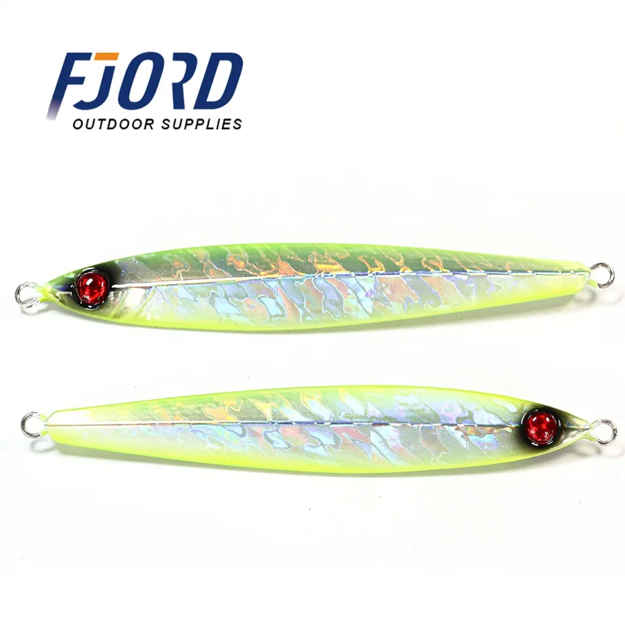 FJORD Strong Laser Effect Jig 80g Offshore Jigging Lure With 3D Eyes Metal Jigs
