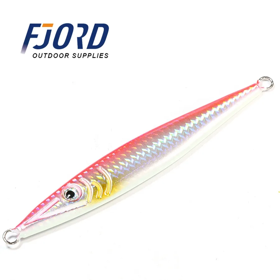 FJORD Customized 40g 60g 80g 100g 120g 150g 180g 220g 250g Fishing Lure Jig with 3d Eyes High Laser Effect Speed Jig