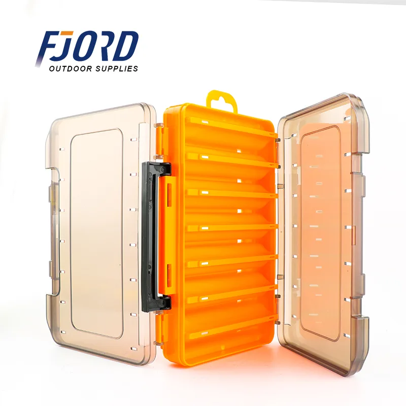 Custom Transparent Plastic Fishing Tackle Box Multi Compartment Lure Storage Case Eco Friendly Small Parts Organizer