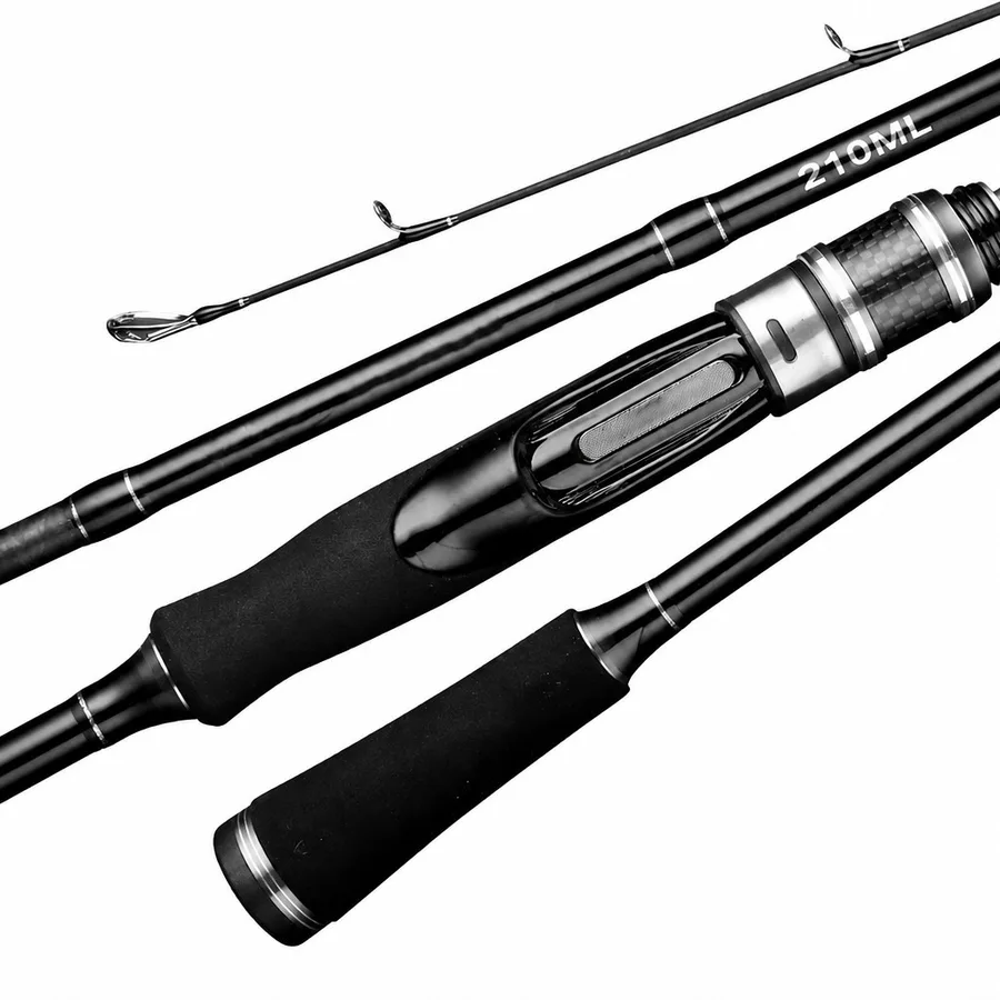 FJORD Telescopic Fishing Rod 2.1m 2.4m Casting Spinning Rod Carbon Fiber Soft Power 60g Slow Action EVA Handle Stream River