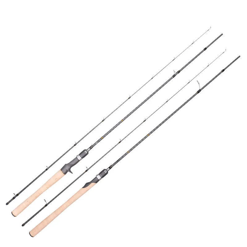 FJORD Telescopic Fishing Rod Carbon Trout 1.95m 2 Sections Saltwater Casting Spinning EVA Handle River Slow Action Stream