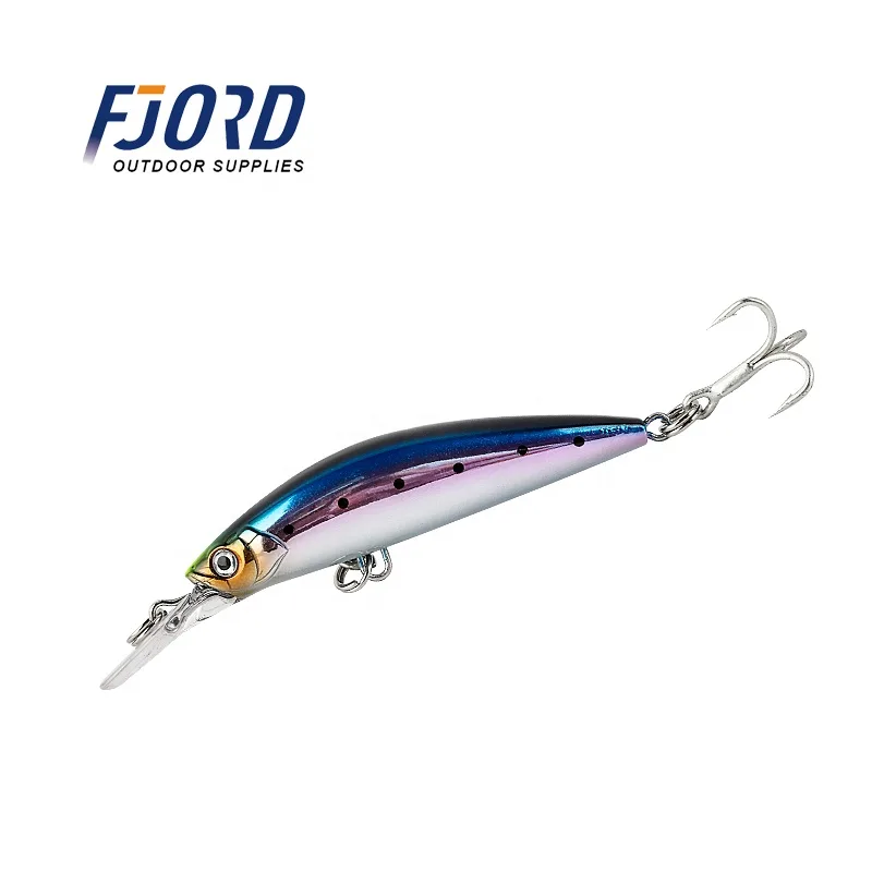 FJORD Hard Minnow Fishing Lure 17g 70mm ABS Plastic Stainless Steel Bass Artificial Bait River Lake Stream Depth 1-3m