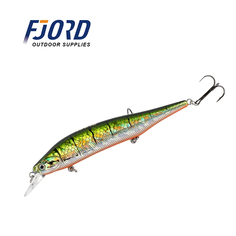 FJORD Floating Minnow Hard Artificial Bait Fishing Lure 16g 115mm Stainless Steel ABS Plastic for Bass Rivers Streams Ocean