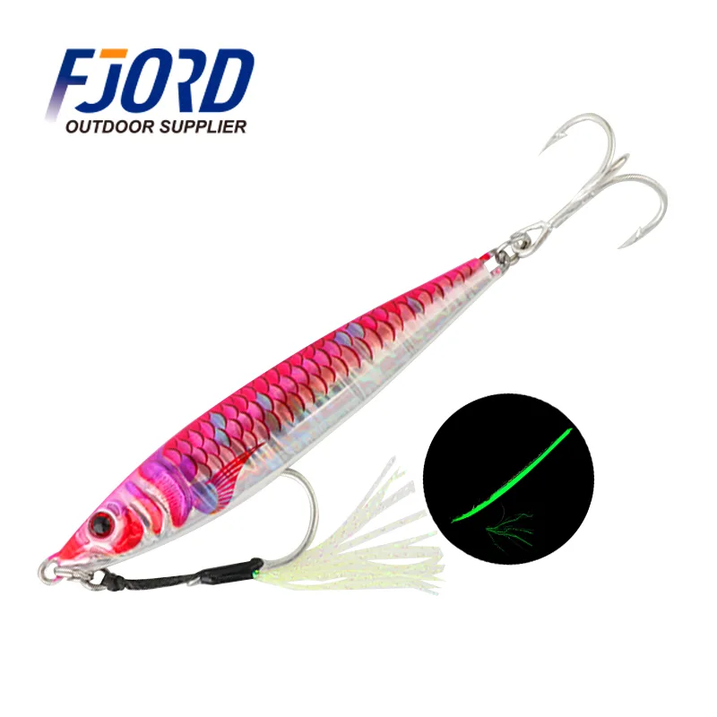 FJORD Hot Metal Jigging Lure  Fishing Lure  20g 40g 60g UV Print Jig Fishing Lure
