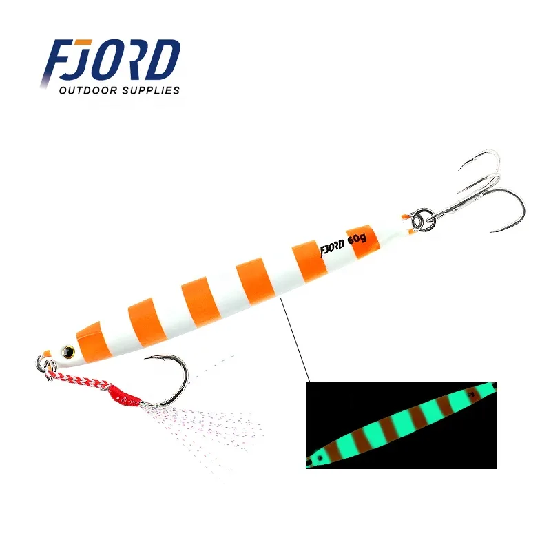 FJORD Fishing Jig 40g 60g 95mm 110mm Lead Metal Bass Lure Swim Baits Lure Kit for River Stream Lake Fishing Hard Bait