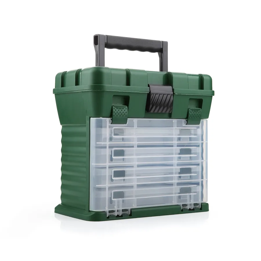 FJORD Eco-Friendly Rigid PP Plastic Transparent Fishing Lure Box 20L Capacity Model FJ-H501 for Lake & River Use Good Quality