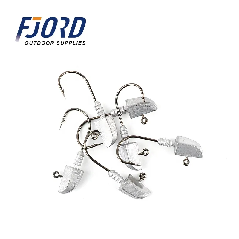 FJORD Stock Top Right 14g Jig Hook Ned Jig Head Hook Luya Soft Worm Reinforced