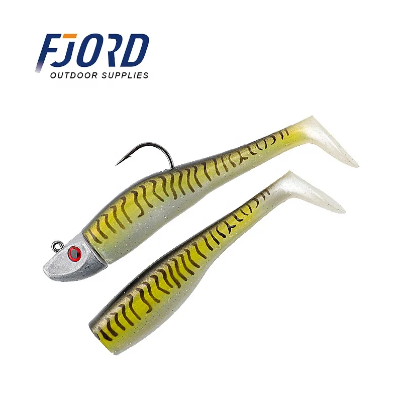 FJORD  Stock New Soft Plastic Lure 42g 127mm 3D Printing Color Jig Head Bass Fishing Lures