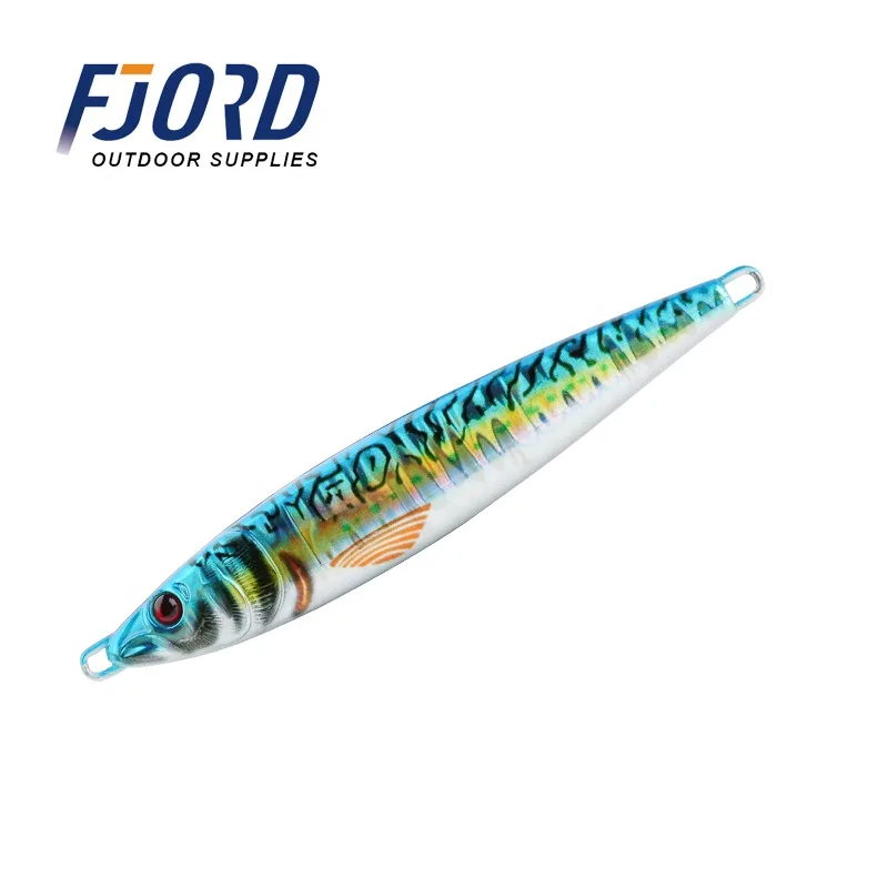 FJORD Metal Fishing Lure 3D Jig 20g 40g 60g Glow Belly Casting Jig Saltwater Jigging Lure