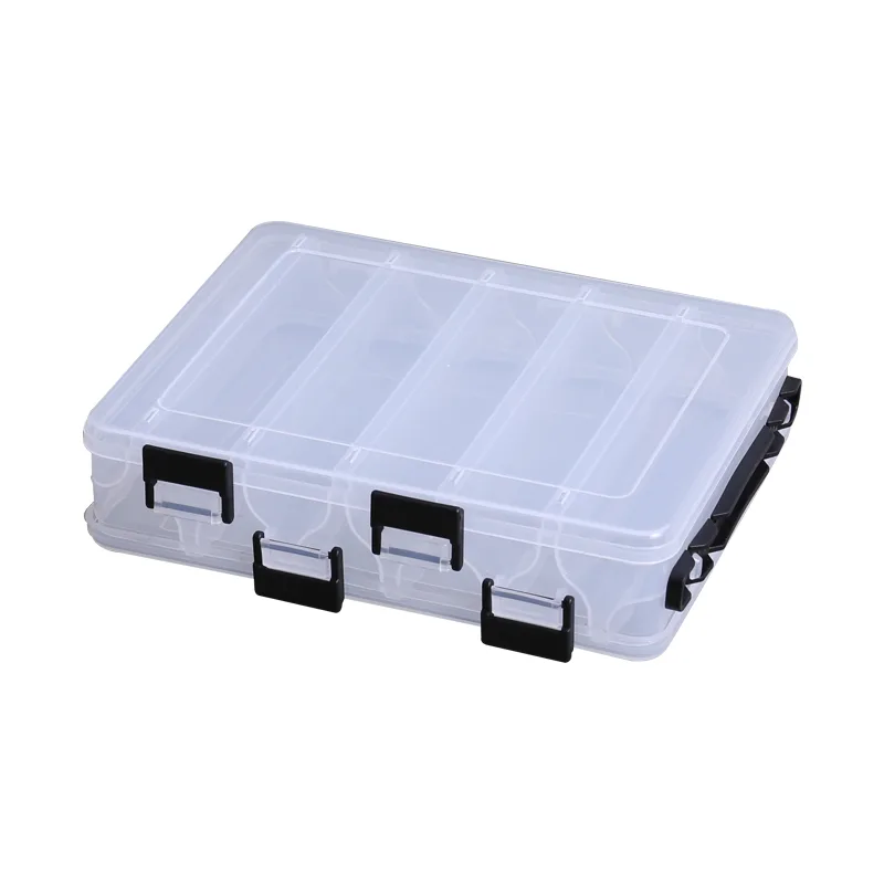 FJORD Double Deck High Strength Rigid Plastic Waterproof Fishing Tackle Box for Lake & River Use Lure Bait Storage