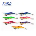 FJORD 2.0'' 2.5'' 3.0'' 3.5'' 4.0'' Hard Artificial Lures Octopus Hooks Customized Wooden Shrimp Luminous Squid Jig - photo 3