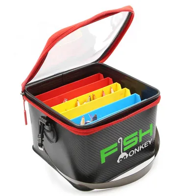FJORD Soft Plastic EVA Bucket Outdoor Fishing Tackle Box Shoulder Strap High Strength Portable Storage for Lake River Fishing