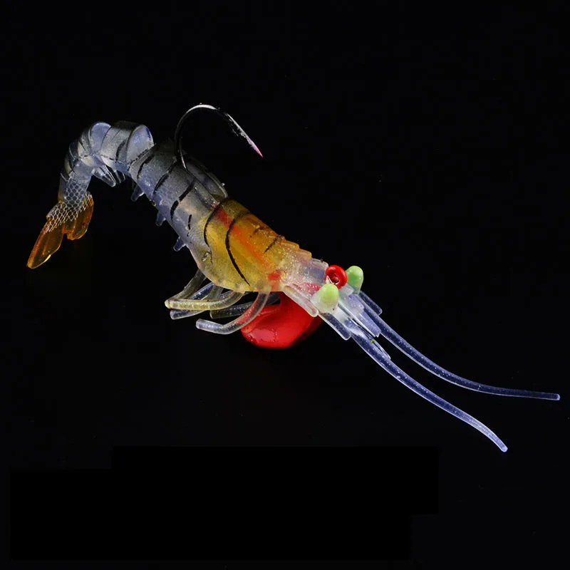FJORD Artificial Soft Bait Shrimp Lure Luminous Lead Jig Hook 6.5g/12.5g/17g for Freshwater Casting River Lake Stream Fishing