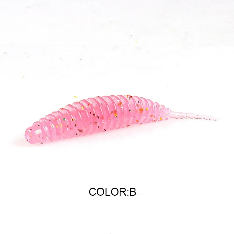 FJORD High Quality Worm Lure Fishing Soft Plastic Lures Stainless Steel Insect Bait for Bass Needle Tail-River Lake Stream Use