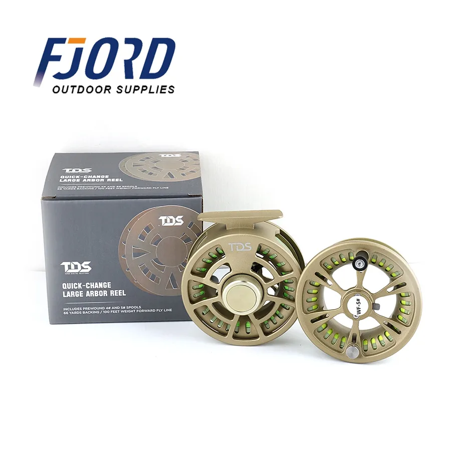 FJORD New Coming Fly Fishing Reel Classic Reel with Fishing Line for Freshwater Fly Fishing
