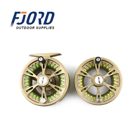 FJORD OEM Fly Fishing Reel High Quality Full Metal Light Weight Fly Reel Outdoor Fishing Standard Package Fake Bait 2pcs CN;SHN