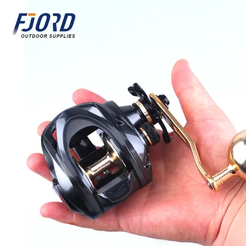 FJORD Saltwater Baitcast Fishing Reel Left Hand Gear Ratio 7.0:1 Full Metal Body Max Drag 12kg Fake Bait