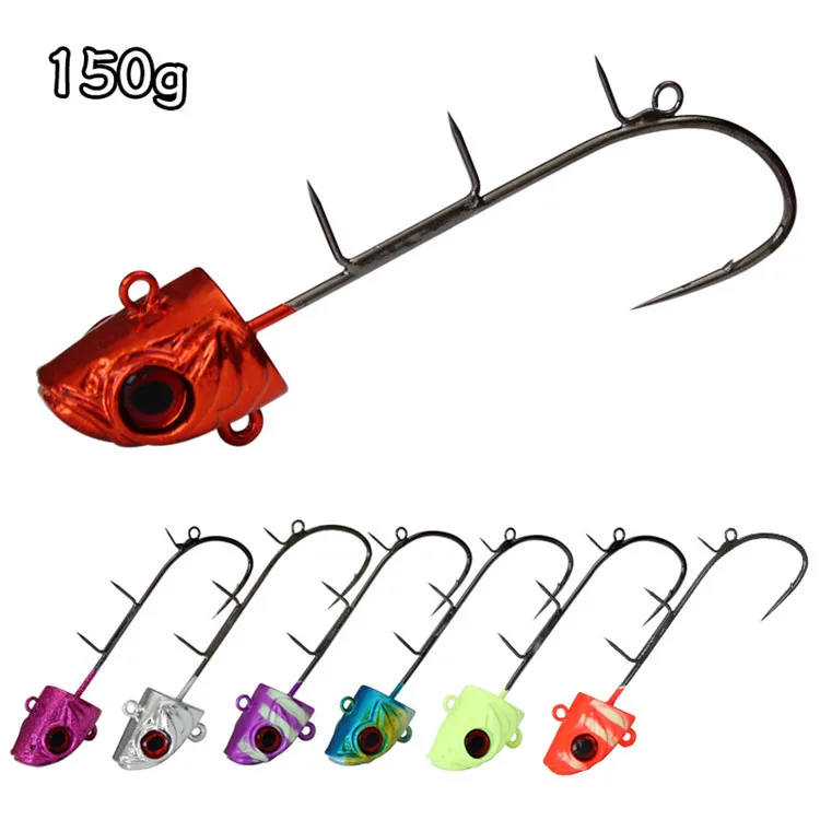 High Carbon Steel Jig Head Fishing Hooks Saltwater Lure Jigging Hooks Multiple Weights for Bass Trout Walleye