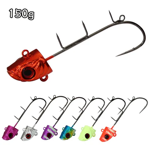 High Carbon Steel Jig Head Fishing Hooks Saltwater Lure Jigging Hooks Multiple Weights for Bass Trout Walleye