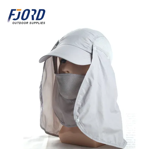 FJORD Outdoor Fishing Cap With Neck Flap Sun Protection Hat for Hiking Camping Boating