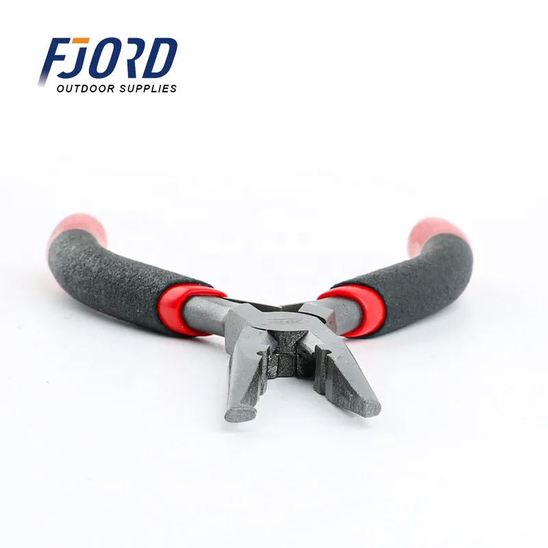 Small Fishing Pliers Stainless Steel Braid Cutter Split Ring Opener Multi Function Fishing Tool