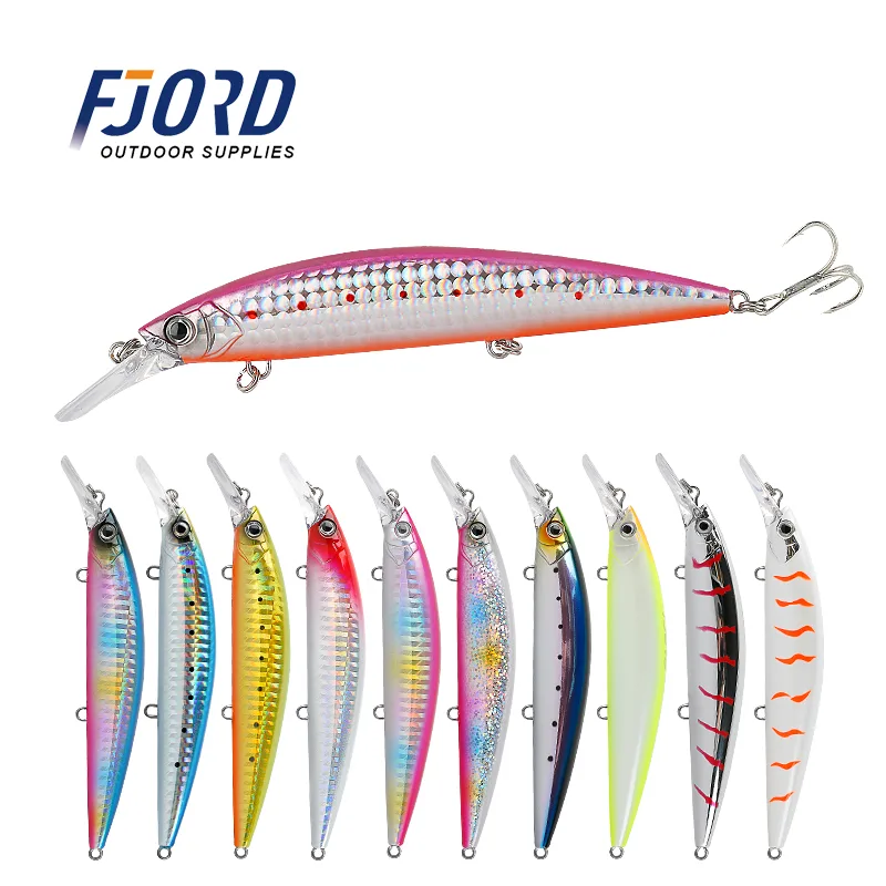 FJORD Wholesale High Quality Big Game Fishing Lures37g 110mm Heavy Sinking Bass Minnow Lure