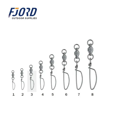 Custom Dual Rotation Fishing Swivel Carved Design With Snap Hook Connector for Anglers Lure Rigging