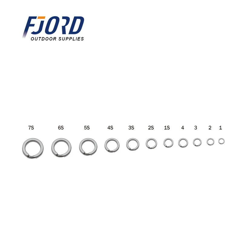 FJORD Stainless Steel Split Rings Heavy Duty Fish Hook Connector Swivel Essential Sea Fishing Accessories for River Use
