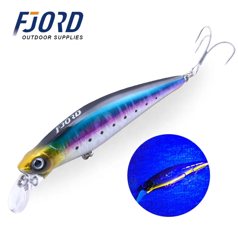 FJORD Costomzied Fishing Minnow Lure Sinking 31g 90mm UV Effect Deep Diver Fishing Lures Saltwater