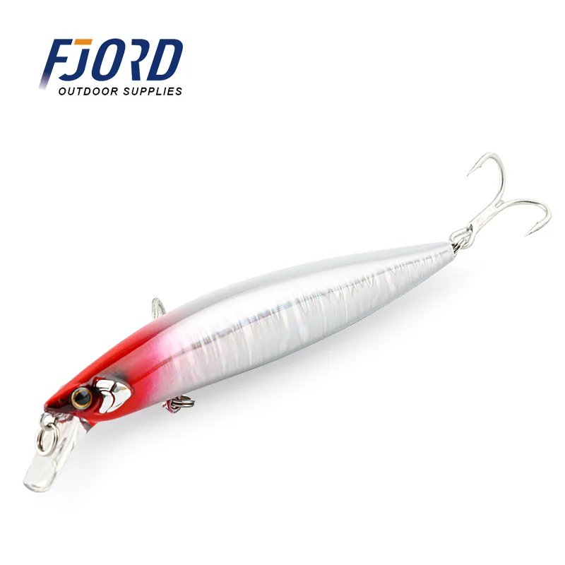 FJORD Wholesale 22g 120mm Super Long Casting Tungsten Beads With Spring System Fishing Minnow Lures Saltwater Lures